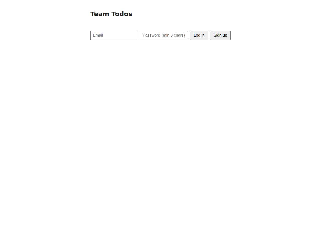 The web app before signing in, CRUD app on Cloudish